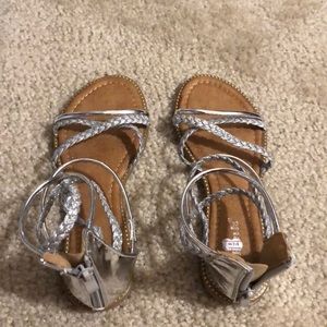 Silver and Brown Sandals